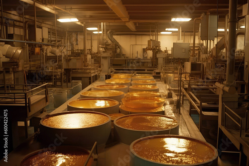 Gold Refinery Facility, Precious Metal Processing. Generative AI photo