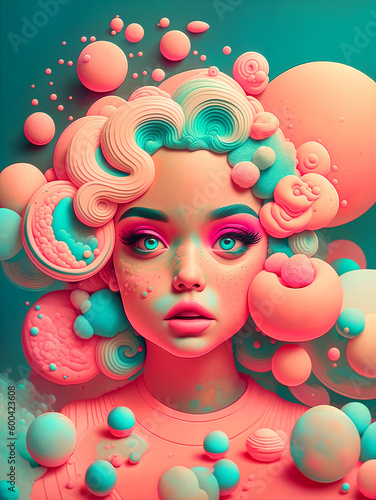 Marshmallow Woman: A Sweet Portrait.