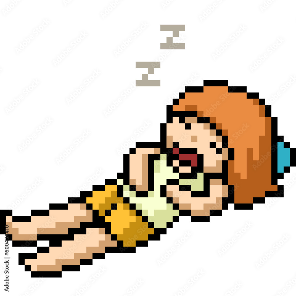 pixel art girl sleep nap pixel art girl sleep nap