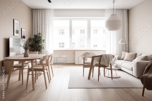 interior background apartment home stylish lifestyle living comfortable house elegant. Generative AI.