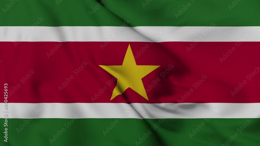 Surinam flag waving in the wind. 4K animation. Surinam flag waving in the wind. 4K animation.