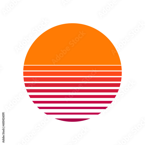 Sun in retro 80s and 90s style. Vector illustration EPS 10 © Pavlo
