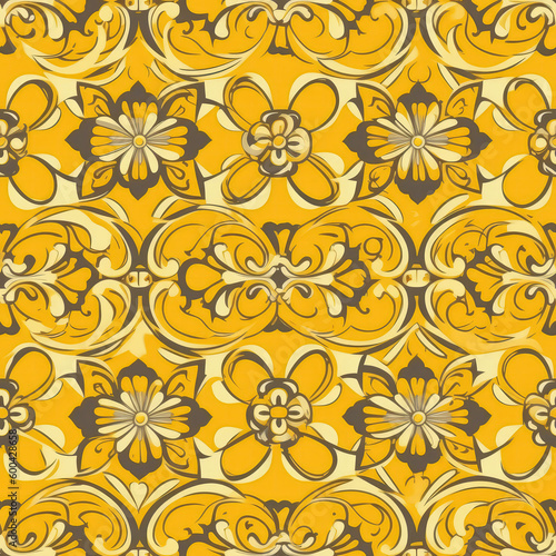 Seamless Background Yellow. Generative AI