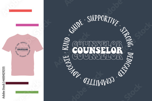 School Counsellor t shirt design
