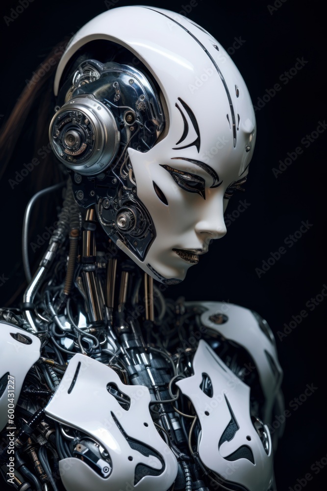 Professional photography of humanoid android. Beautiful illustration picture. Generative AI Professional photography of humanoid android. Beautiful illustration picture. Generative AI