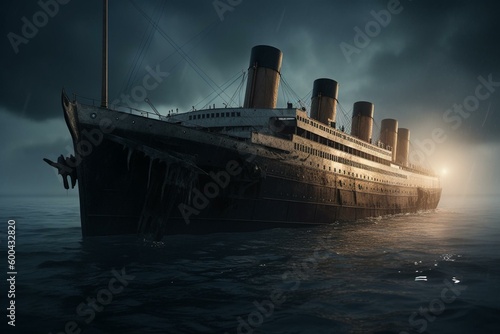 The tragic sinking of the Titanic. Generative AI
