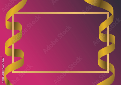 modern background with golden color ribbon combination, with free space for text. vector illustration for greeting card, charter, presentation, banner.