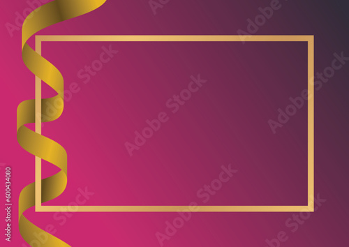modern background with golden color ribbon combination, with free space for text. vector illustration for greeting card, charter, presentation, banner.