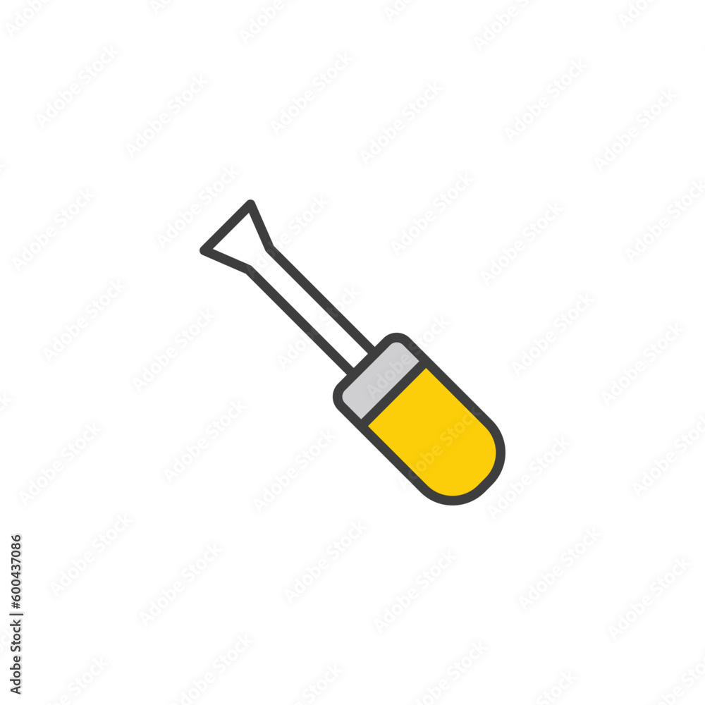 Screw Driver icon design with white background stock illustration Screw Driver icon design with white background stock illustration