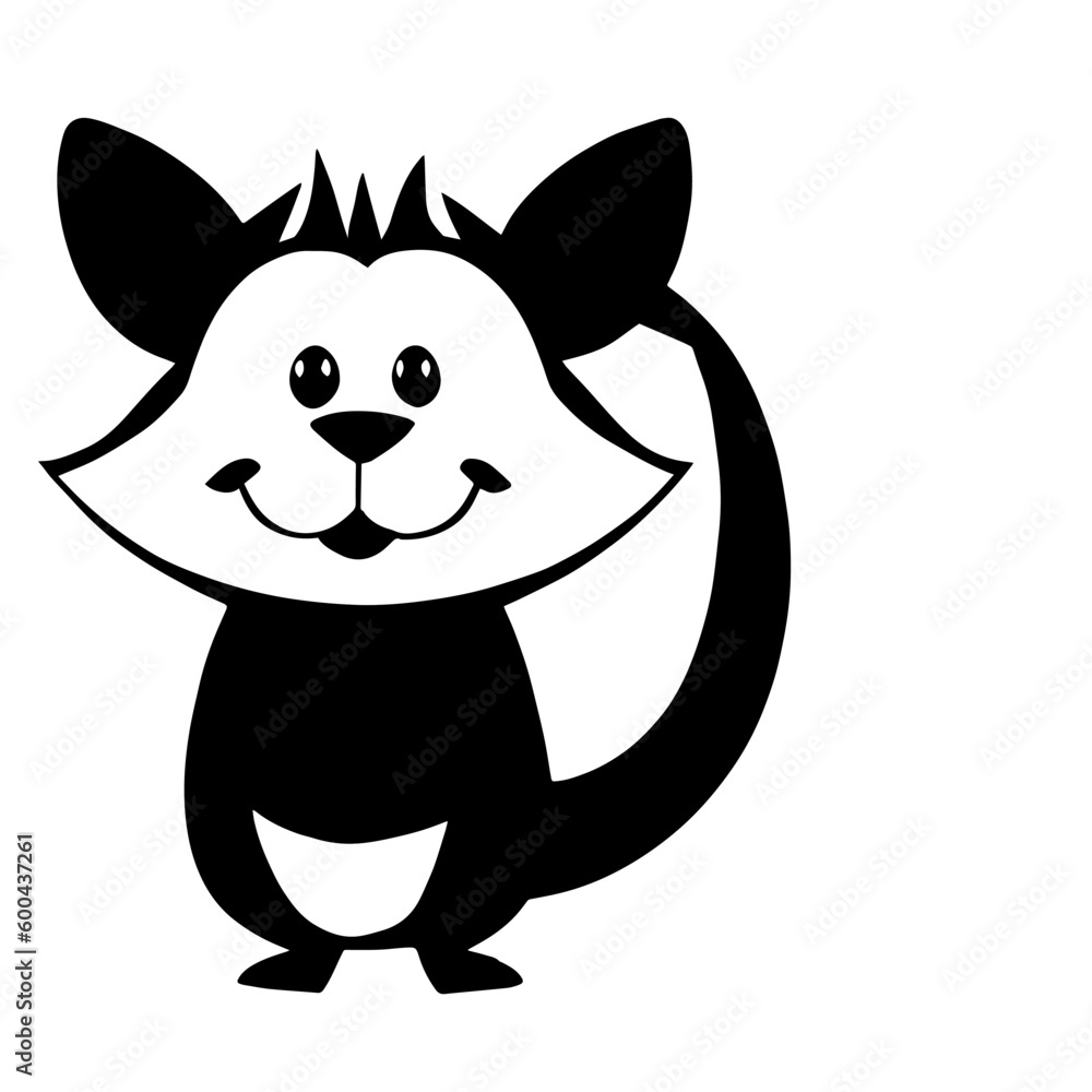 Animal head vector design black and white Animal head vector design black and white