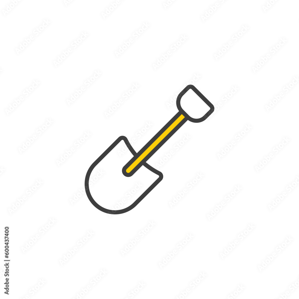 Shovel icon design with white background stock illustration Shovel icon design with white background stock illustration