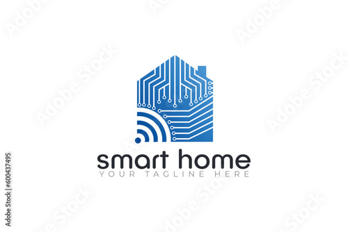 Creative smart house logo design