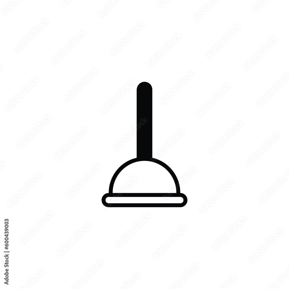 Plunger icon design with white background stock illustration Plunger icon design with white background stock illustration
