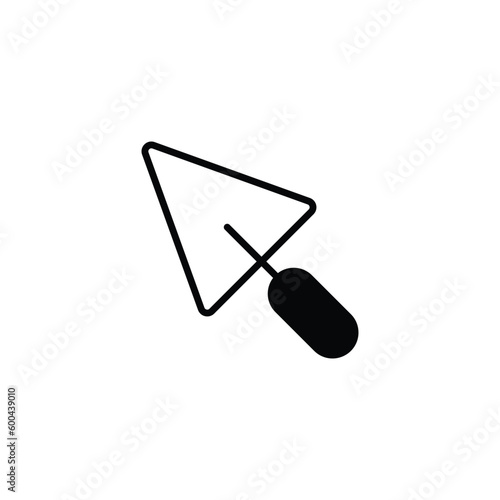 Trowel icon design with white background stock illustration