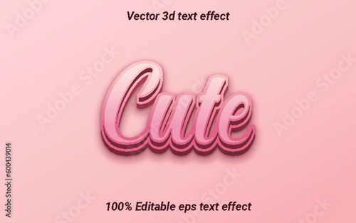 Cute EPS Vector 3D Text Effect. 