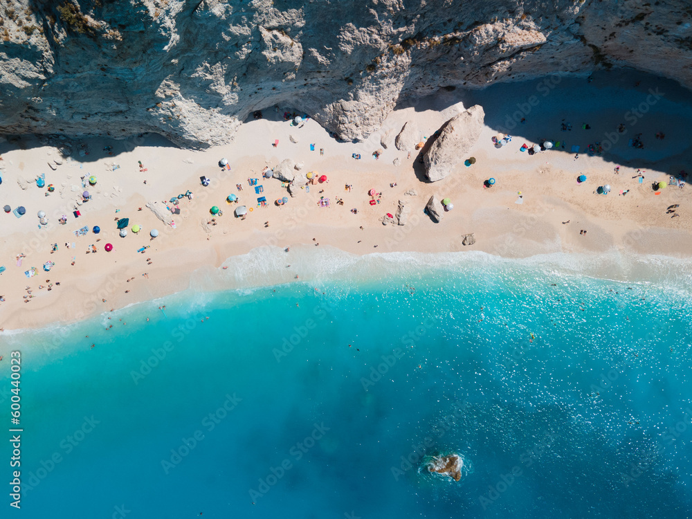 Φωτογραφία aerial view of Porto Katsiki beach at lefkada island