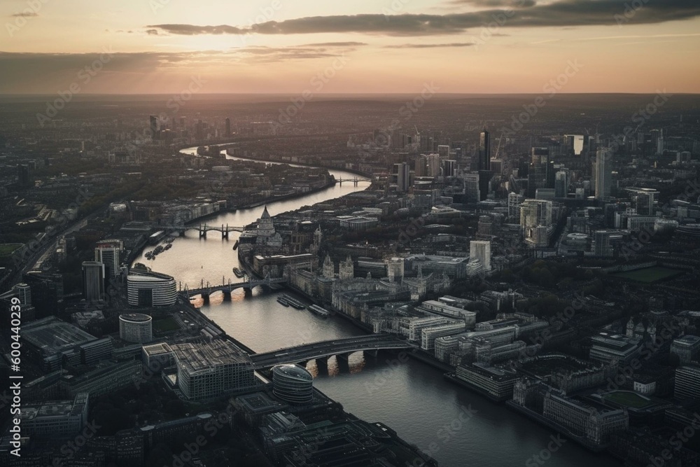Detailed image of London. Generative AI