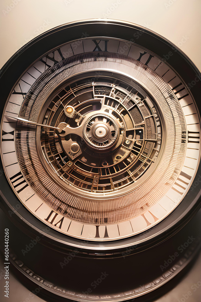 Naklejka premium Clockwork mechanism illustration