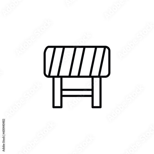 Road Block icon design with white background stock illustration