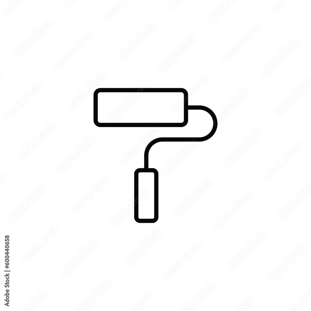 Paint Roller icon design with white background stock illustration Paint Roller icon design with white background stock illustration