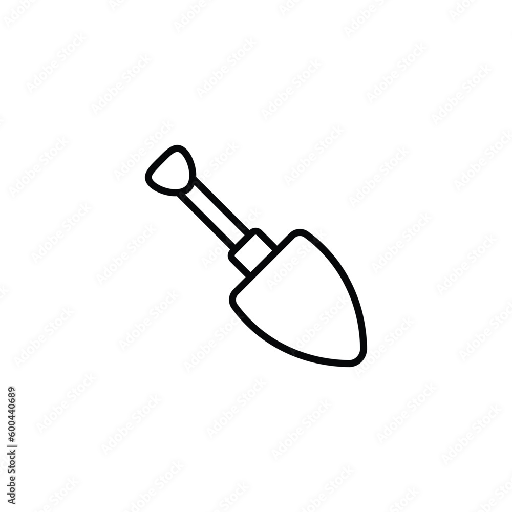 Shovel icon design with white background stock illustration