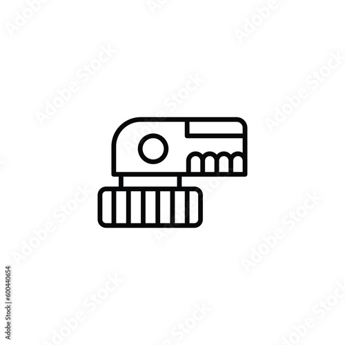 Buffing Machine icon design with white background stock illustration