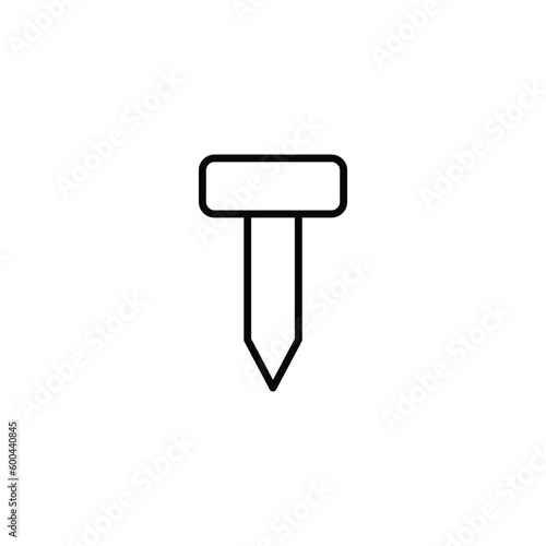 Nail icon design with white background stock illustration