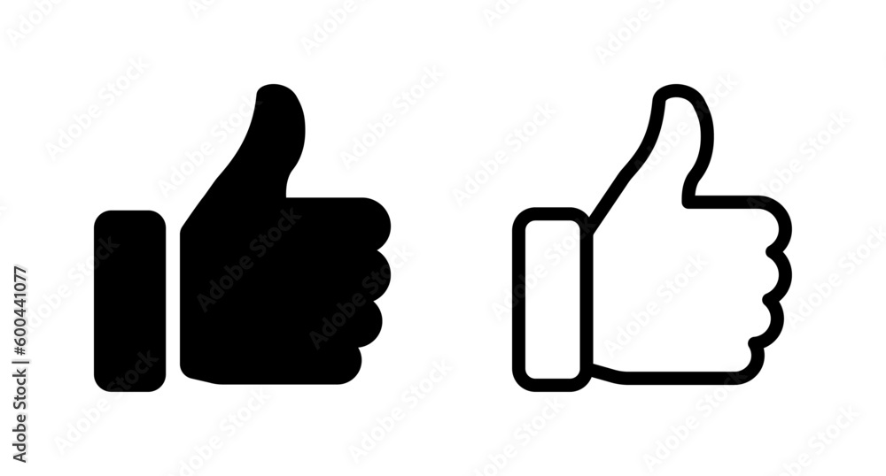 Thumb up icon set Thumb up icon set