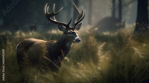 Deer in the nature. Generative AI © GaMe