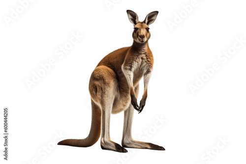 Isolated Kangaroo Illustration on Transparent Background, Generative Ai © Happymoon