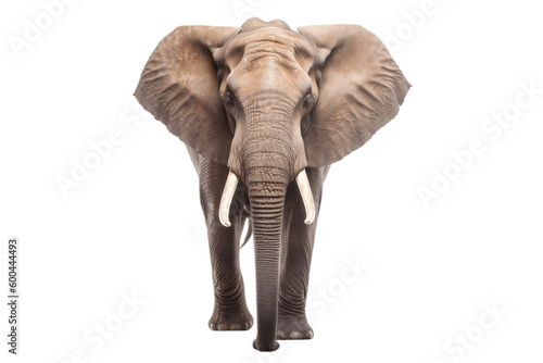 African Elephant Isolated on Transparent Background  Generative Ai