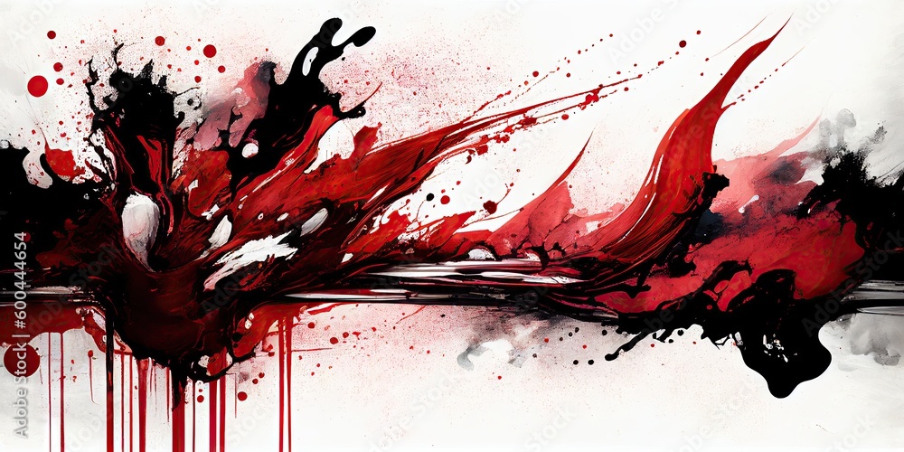 A dynamic outpouring of red, like an oil painting, a shock of red liquid. Abstract, Elegant, Modern AI-generated illustration A dynamic outpouring of red, like an oil painting, a shock of red liquid. Abstract, Elegant, Modern AI-generated illustration