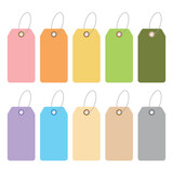 Colorful tag vector illustration on white background. Tag can identify product or shipping information. tag or label is easy to use.