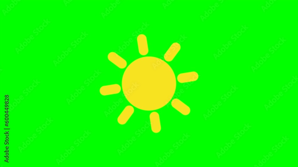 Cartoon simple icon rotation sun on green screen insert, chroma key green screen motion graphics weather icon. stock video 3D animation. Super high resolution. Cartoon simple icon rotation sun on green screen insert, chroma key green screen motion graphics weather icon. stock video 3D animation. Super high resolution.