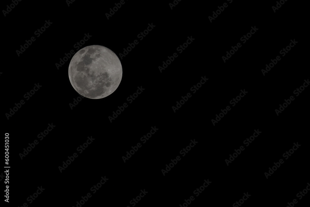 Close up full moon on the Black sky Close up full moon on the Black sky