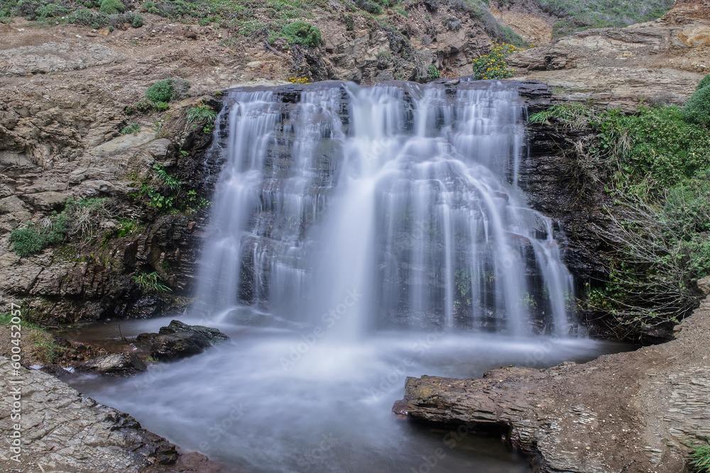 Obraz premium San Francisco Bay Area's Alamere Falls on Overcast Day