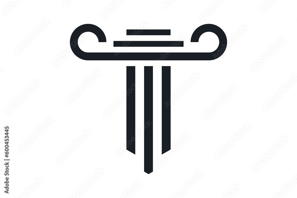 scale of justice law firm logo template	