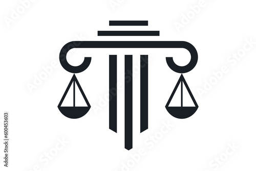 scale of justice law firm logo template
