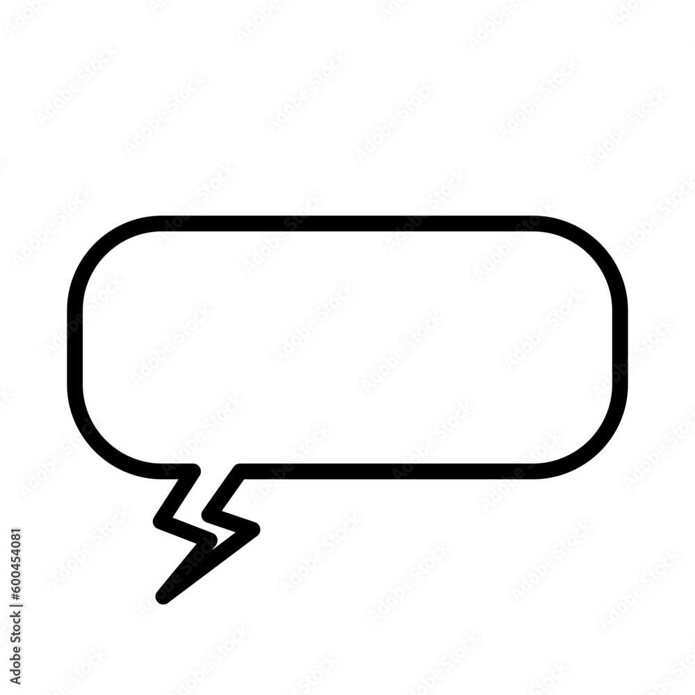 Naklejka premium Outline Bubble Teks 