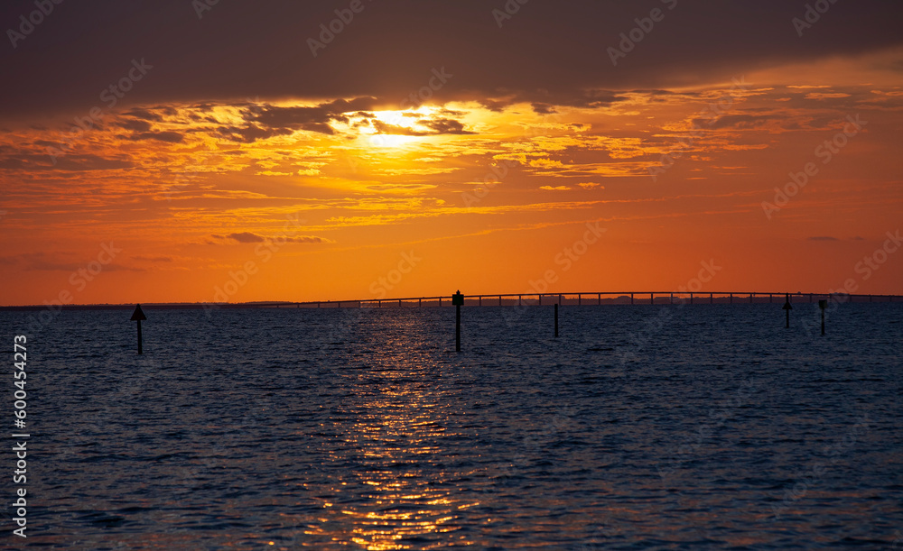 Sun Setting on the Gulf of Mexico in Florida