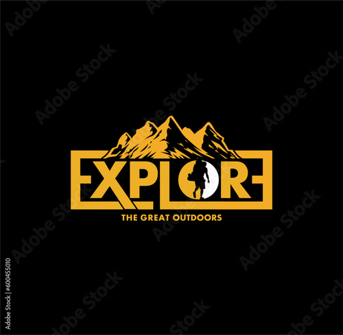 'Explore the great outdoors' For t-shirt,sweatshirt,hoodie prints, posters, stickers and other uses