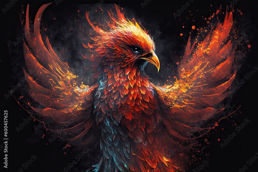 Fototapeta premium Phoenix firebird. Generative Ai.