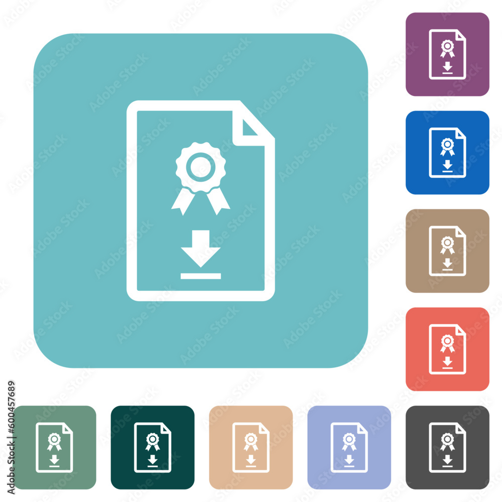 Download certificate rounded square flat icons Download certificate rounded square flat icons