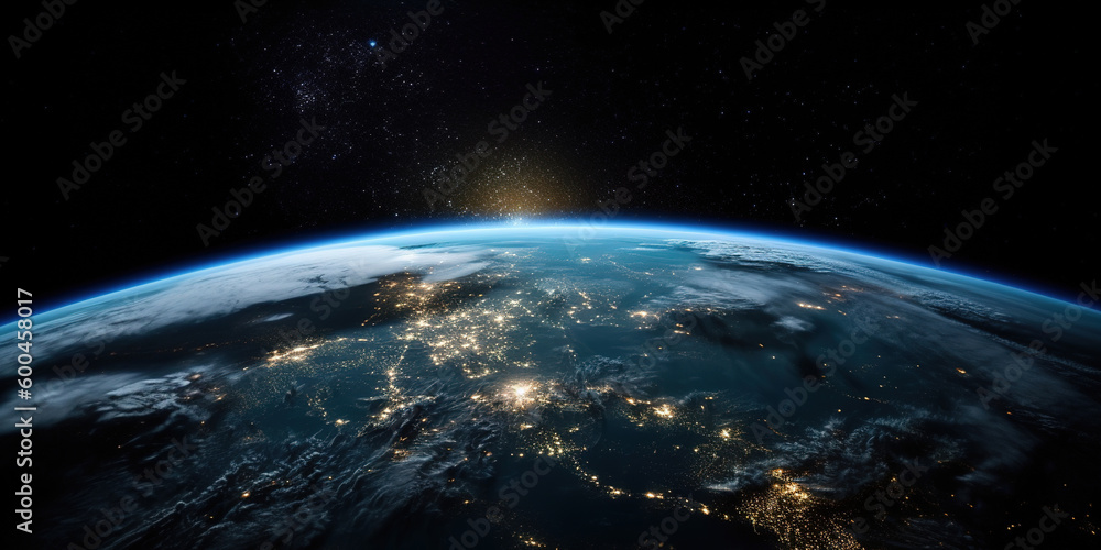 Fototapeta premium World City Light Space View