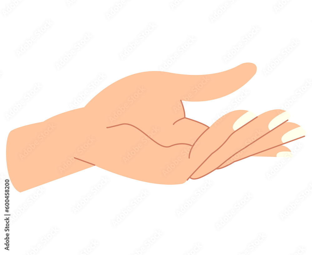 Outstretched hand of a woman.
Helping hand. Vector.
Outstretched hand of a woman.
Helping hand. Vector.