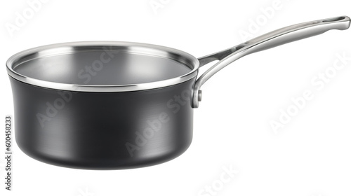 Saute pan with long handle, generative AI.