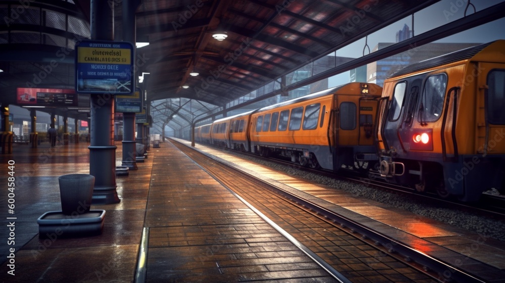 train station template background