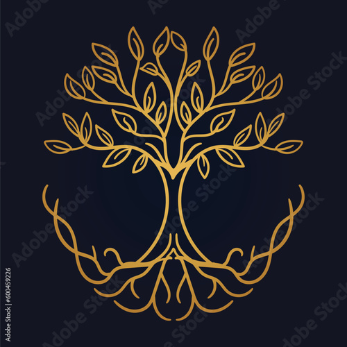 Tree of Life , Yggdrasil vector	
