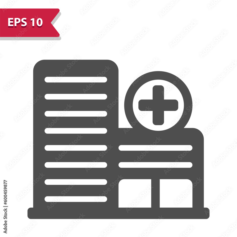 Hospital Building Icon. Clinic Vector Icon Hospital Building Icon. Clinic Vector Icon