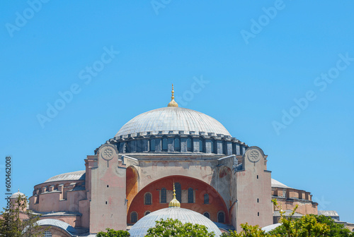 Canvas Print Hagia Sophia holy place. Historic building details.